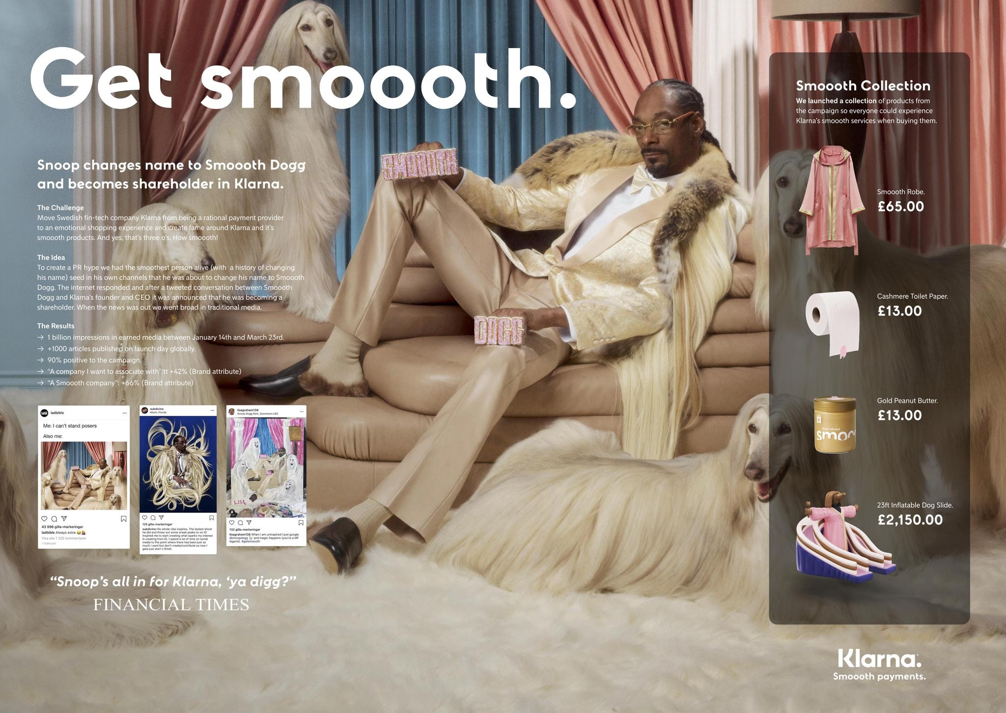 Snoop Dogg Becomes Investor in Klarna Pictograph showing How your login page sets the tone for user experience