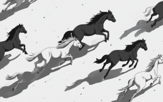 Horses running